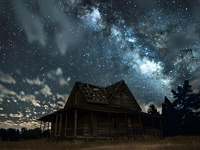 现代天空外景 星空 夜晚天空 宇宙