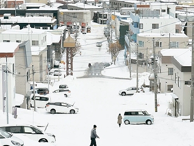 现代街道外景 人行道