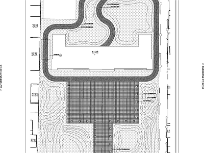 现代校园景观 小学景观设计 自行车棚 校园景观平面 施工图