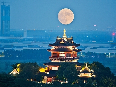 现代城市外景 夜晚城市