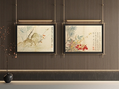 新中式日式挂画 玄关挂画 办公室挂画 客厅挂画 茶室挂画