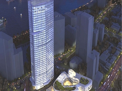 现代简约办公楼建筑 浦江国际金融广场 办公楼平面图 多层办公楼 高层办公楼 施工图