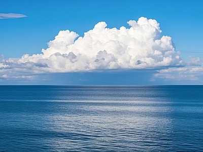 现代天空外景 白天天空 海洋 海面 多云