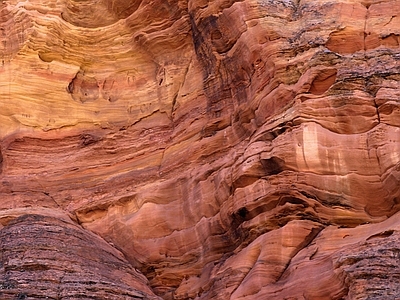 现代风景 岩石 岩石断面 红石 砂岩