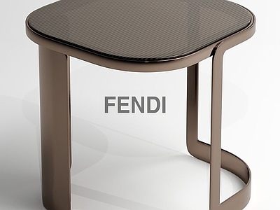 现代轻奢边几 Fendi 金属边几 移动边几 沙发边几 玻璃边几