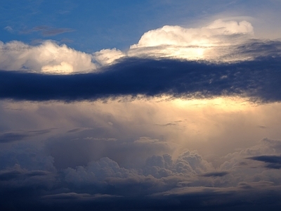 现代天空外景 蓝天白云 黄昏天空