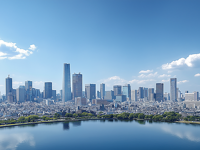 现代城市外景 城市白天外景