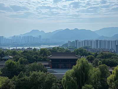 现代城市外景 城市白天外景