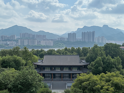 现代城市外景 城市白天外景