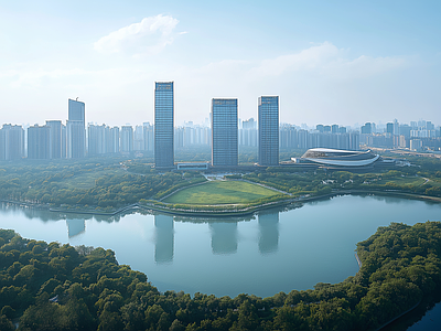 现代城市外景 城市白天外景