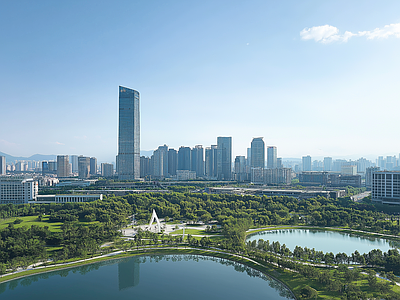 现代城市外景 城市白天外景