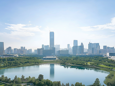 现代城市外景 城市白天外景