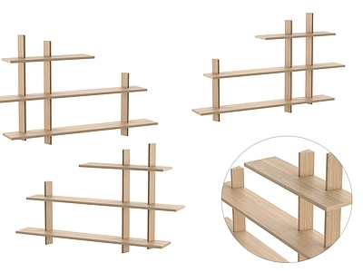 现代其他柜子 北欧简约木质置物架 置物架 架子