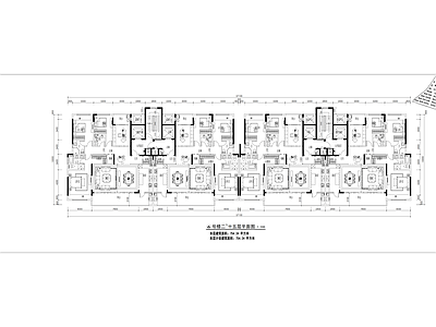 现代住宅楼建筑 金茂185㎡户型 施工图
