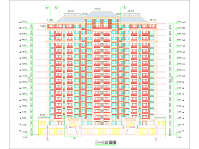 现代住宅楼建筑 100＋80㎡ 小高层住宅产品 施工图