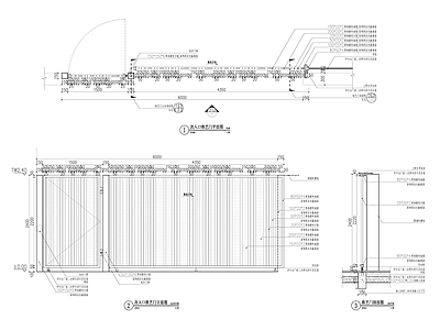 景观节点 铁艺门 施工图