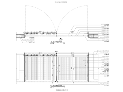 景观节点 铁艺门 施工图