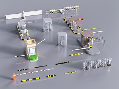 公用器材 道闸 伸缩门 岗亭 停车升降杆