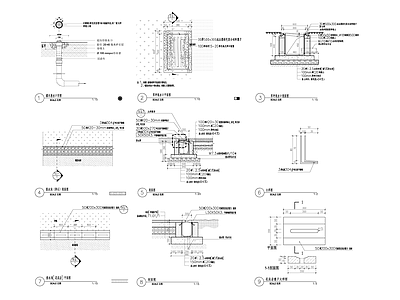 景观节点 排水沟 施工图