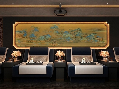 新中式足浴店 足浴包厢足疗包房 按摩养生会所包房 洗浴足浴包房 会所包厢 spa会所