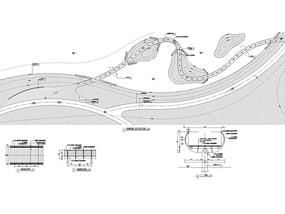 景观节点 栈桥平面图 施工图