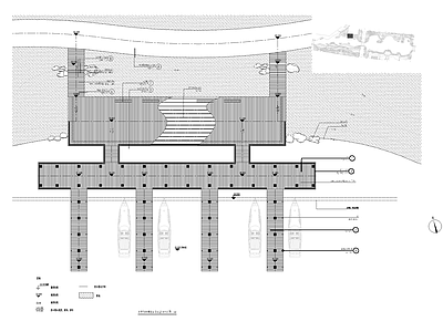 现代栈道 码头详图 木平台码头详图 施工图
