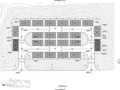 景观节点 停车位平面图 停车广场平面图 施工图