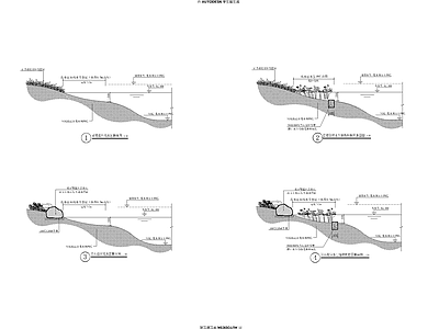 景观节点 驳岸节点详图 铺装通用详图 施工图
