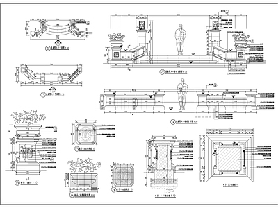 景观节点 庭院围墙及入口 施工图