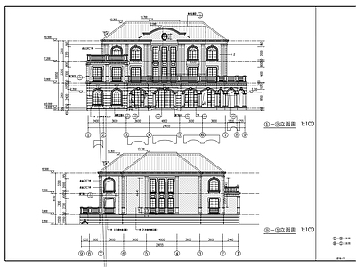 现代办公楼建筑 园林管理用房 施工图