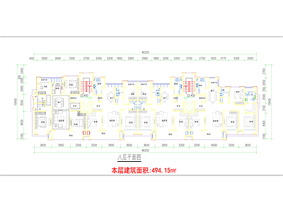 现代住宅楼建筑 洋房双拼洋房 施工图