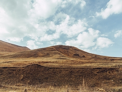 现代风景 山 矿山 石头山