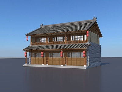 新中式中式古建 中式古建筑客栈