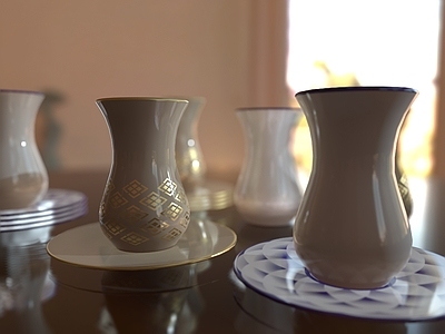 现代麻将桌 现代陶瓷饰品