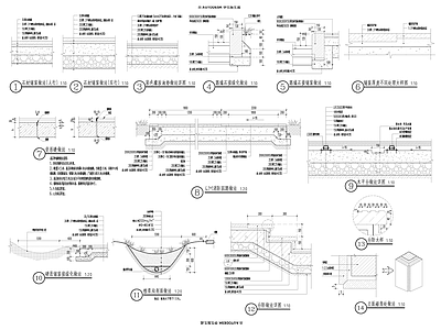 景观节点 铺装道路节点 施工图