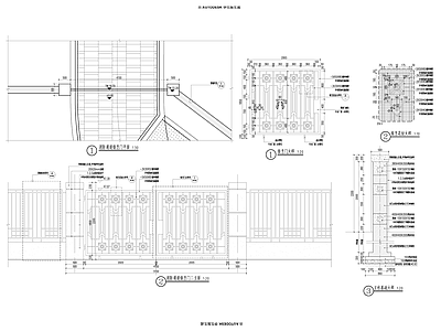 景观节点 铁艺门 施工图