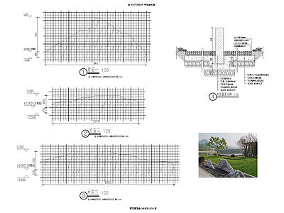 景观节点 片石 施工图