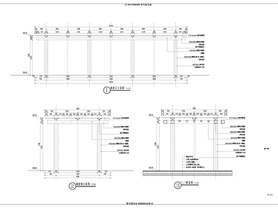 现代廊架 玻璃廊架 施工图