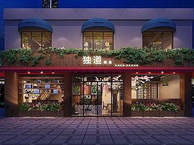 工业门头 火锅店门头 餐厅门厅