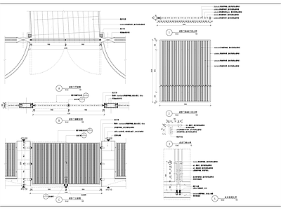 景观节点 铁艺门 施工图