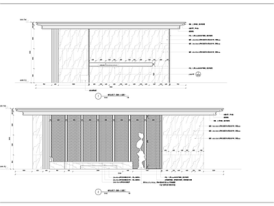 现代廊架 风雨连廊 施工图