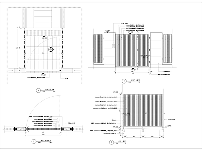 景观节点 铁艺门 施工图