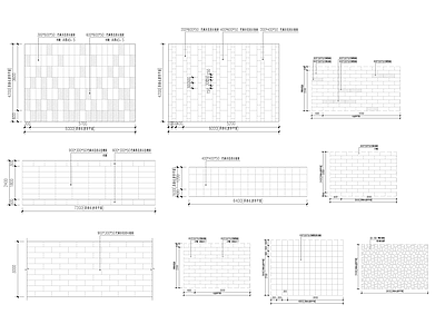 现代乡村景观 地面铺装样式 施工图