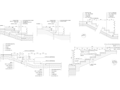 景观节点 台阶通用做法 施工图