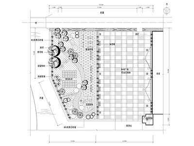 现代新中式广场 商业广场 小广场 口袋公园 小游园 商场花园 施工图