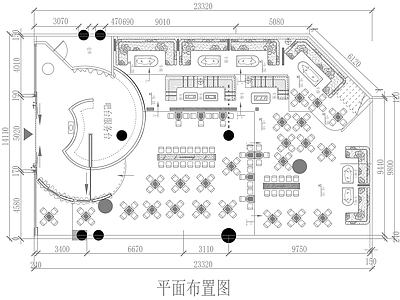 现代酒吧 酒吧设计平面图 酒馆设计平面图 休闲酒吧设计平面 施工图