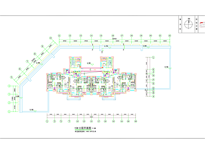 现代住宅楼建筑 18层小高层户型 110㎡T2双拼 施工图