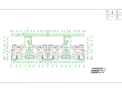 现代住宅楼建筑 143㎡洋房户型 T2双拼户型 施工图