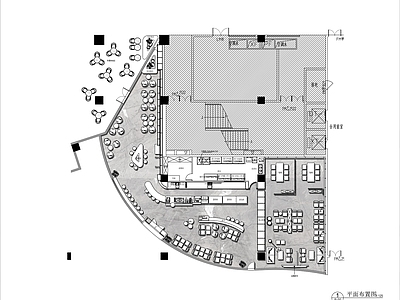 现代咖啡厅 猫咖 施工图