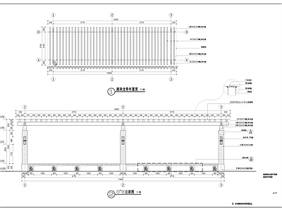 现代廊架 玻璃廊架 施工图